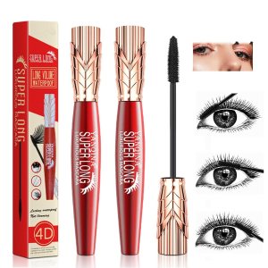 Yanqina – Máscara de pestañas súper larga, máscara de pestañas larga y lujosa, 4D impermeable y a prueba de sudor, rápida, no pegajosa, de larga Yanqina – Máscara de pestañas súper larga, máscara de pestañas larga y lujosa, 4D impermeable y a prueba de sudor, rápida, no pegajosa, de larga