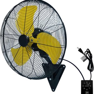 Ventilador de montaje en pared, ventilador de pared oscilante de 20 pulgadas con 7000 CFM, 3 velocidades, ventilador industrial de alta velocidad Ventilador de montaje en pared, ventilador de pared oscilante de 20 pulgadas con 7000 CFM, 3 velocidades, ventilador industrial de alta velocidad
