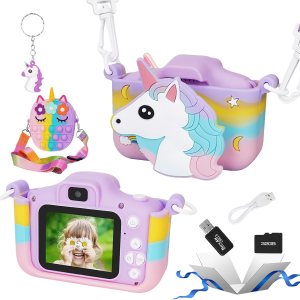 Unicorn Kids Camera for Girls, Christmas Birthday Gifts for Girls Age 3-8, HD Selfie Digital Video Camera for Toddler, Cute Toy Camera with 32GB SD Unicorn Kids Camera for Girls, Christmas Birthday Gifts for Girls Age 3-8, HD Selfie Digital Video Camera for Toddler, Cute Toy Camera with 32GB SD