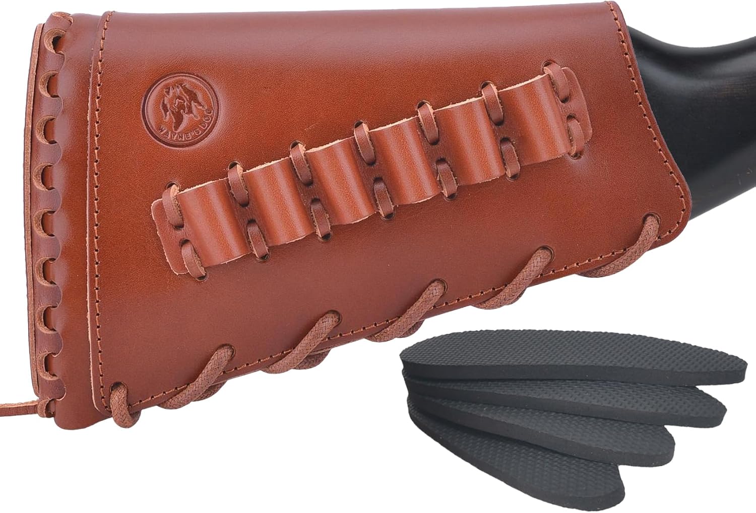 Extensión hecha a mano de cuero de la culata del cojín del retroceso para las escopetas, rifles