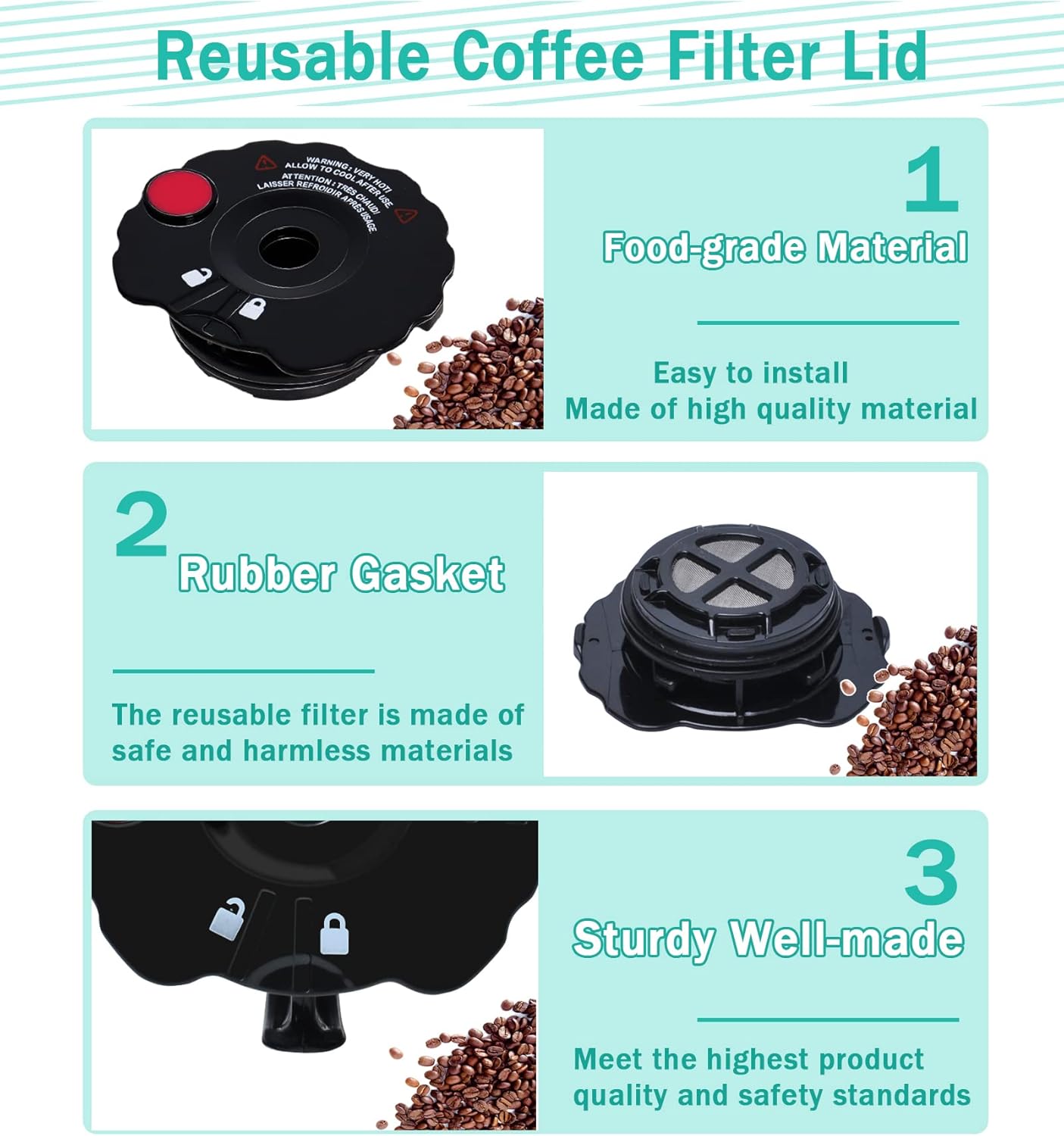My K Cup – Filtro de cápsulas de café reutilizables para cafeteras Keurig 2.0 K200 K250 K300 K350 K400 K450 K460 K475 K500 K550 K560 K575 paquete de