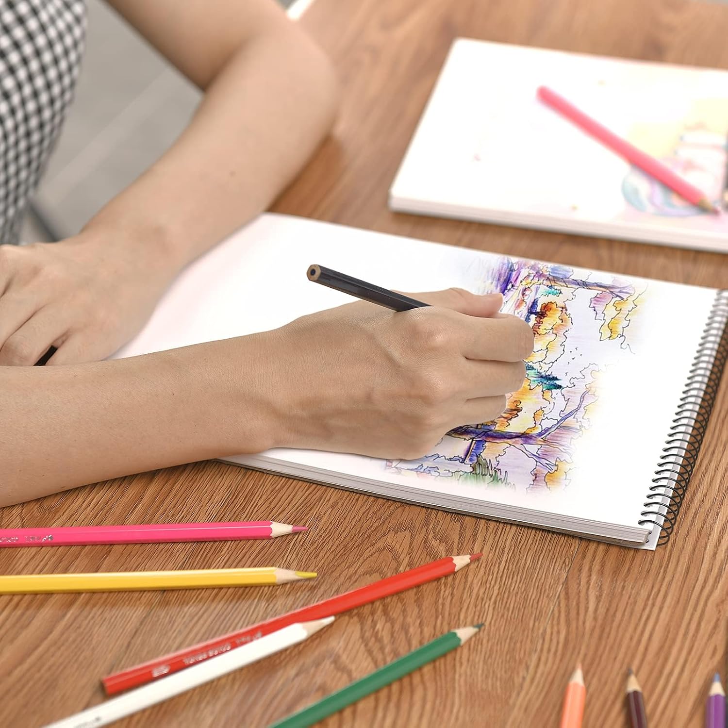 Cuaderno de bocetos para niños, libro de bocetos Unicron y papel de arte para niñas y artistas para dibujar y dibujar o garabatear, 8.5 x 11