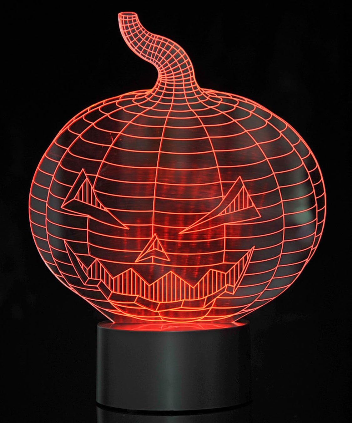 powertrc 3d led Ilusión óptica calabaza Jack-o ‘-lantern Luz Nocturna multicolores USB con suministro de corriente