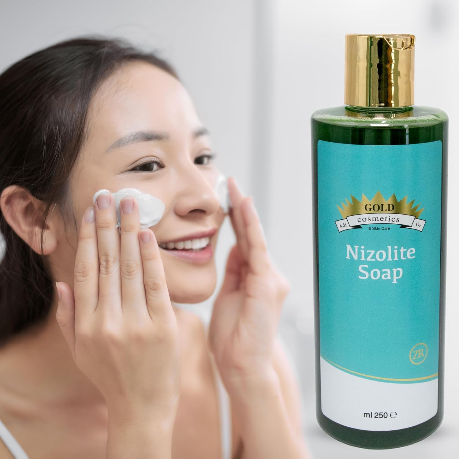 Gold Cosmetics & Skin Care Jabón antiséptico Nizolite Forte, para seborrea o dermatitis (jabón antiséptico de nizolita, 8.5 fl oz)
