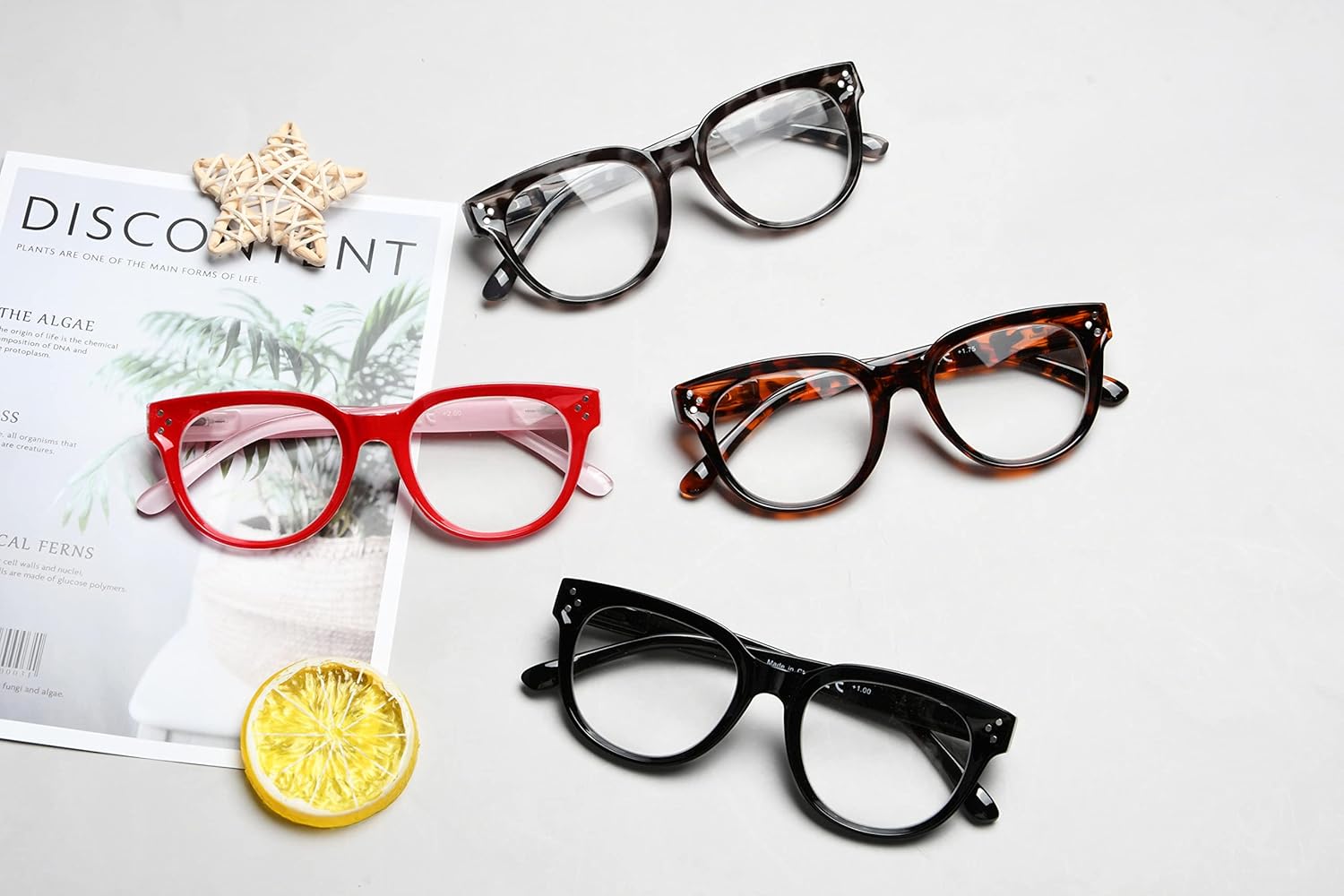 Eyekepper Gafas de lectura gruesas y resistentes para mujer, con 4 paquetes