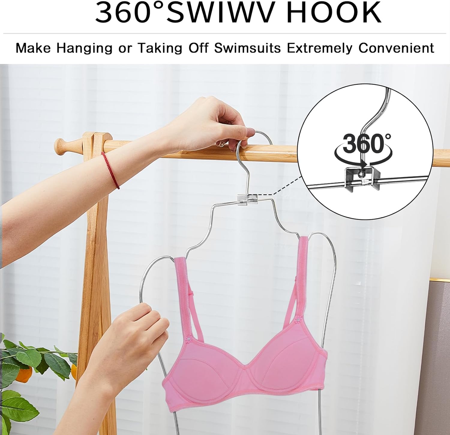 15 perchas plegables con forma de cuerpo para bikini, colgador de alambre para traje de baño, organizador de lencería de metal, perchas para trajes