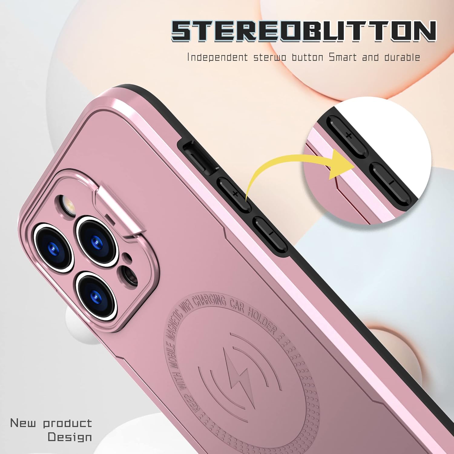 Asuwish Funda de teléfono para iPhone 14 Pro de 6.1 pulgadas con protector de pantalla de vidrio templado Magsafe y soporte delgado, funda rígida