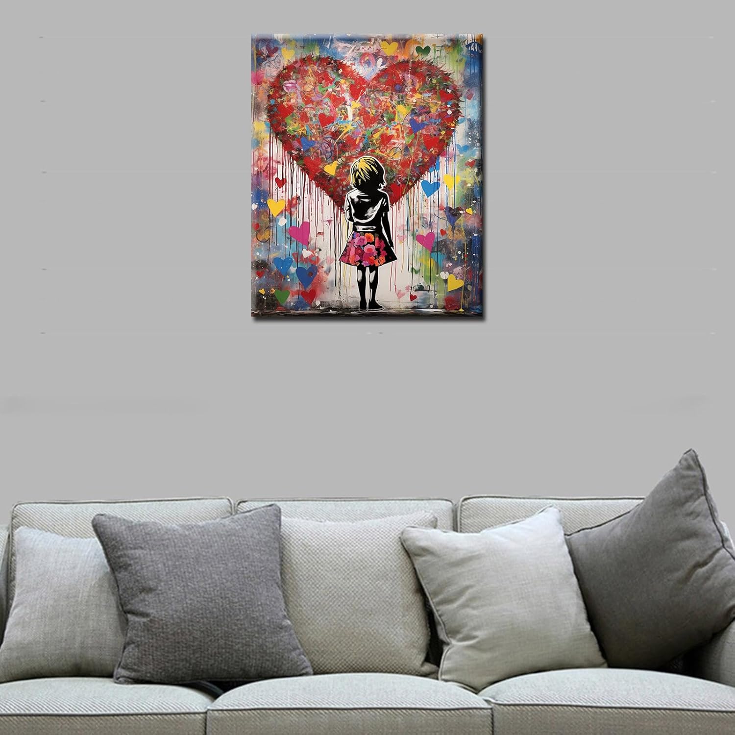 Tucocoo Banksy – Kit de pintura de graffiti por números, lienzo de 16 x 20 pulgadas, pintura al óleo digital para adultos con pinceles y pigmento