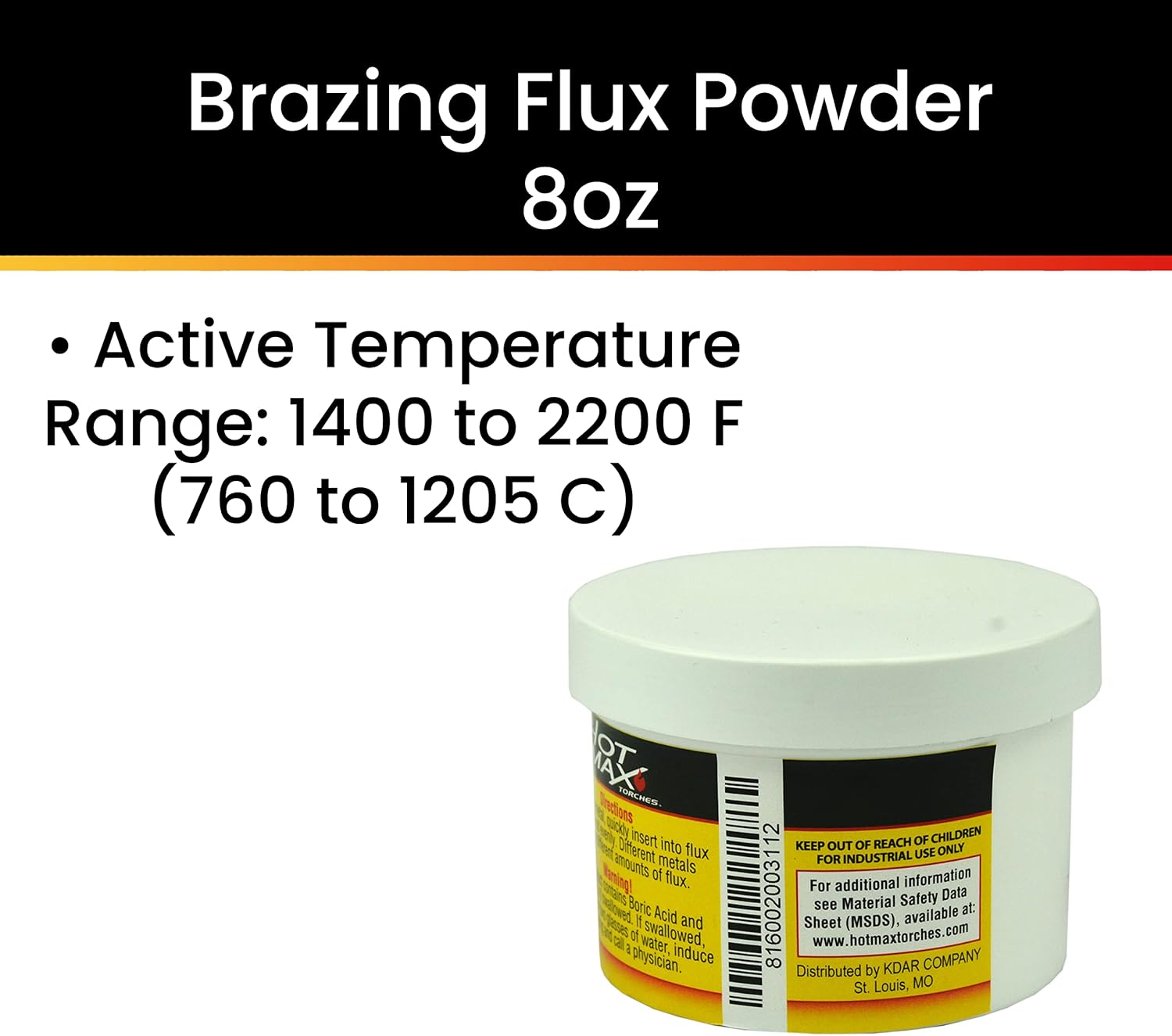 Hot Max 24000 – Polvo de fundente para soldadura, 8 onzas
