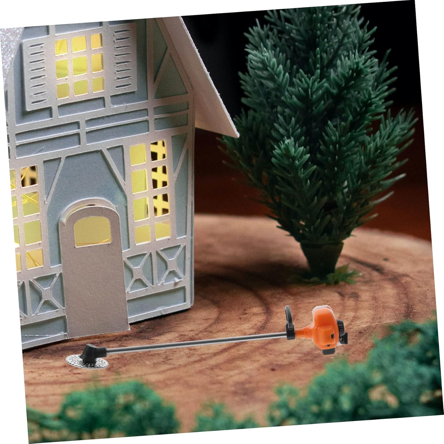 CHILDWEET Casa de muñecas cortacésped miniatura cortacésped miniatura Juguetes PVC Material Diseño realista
