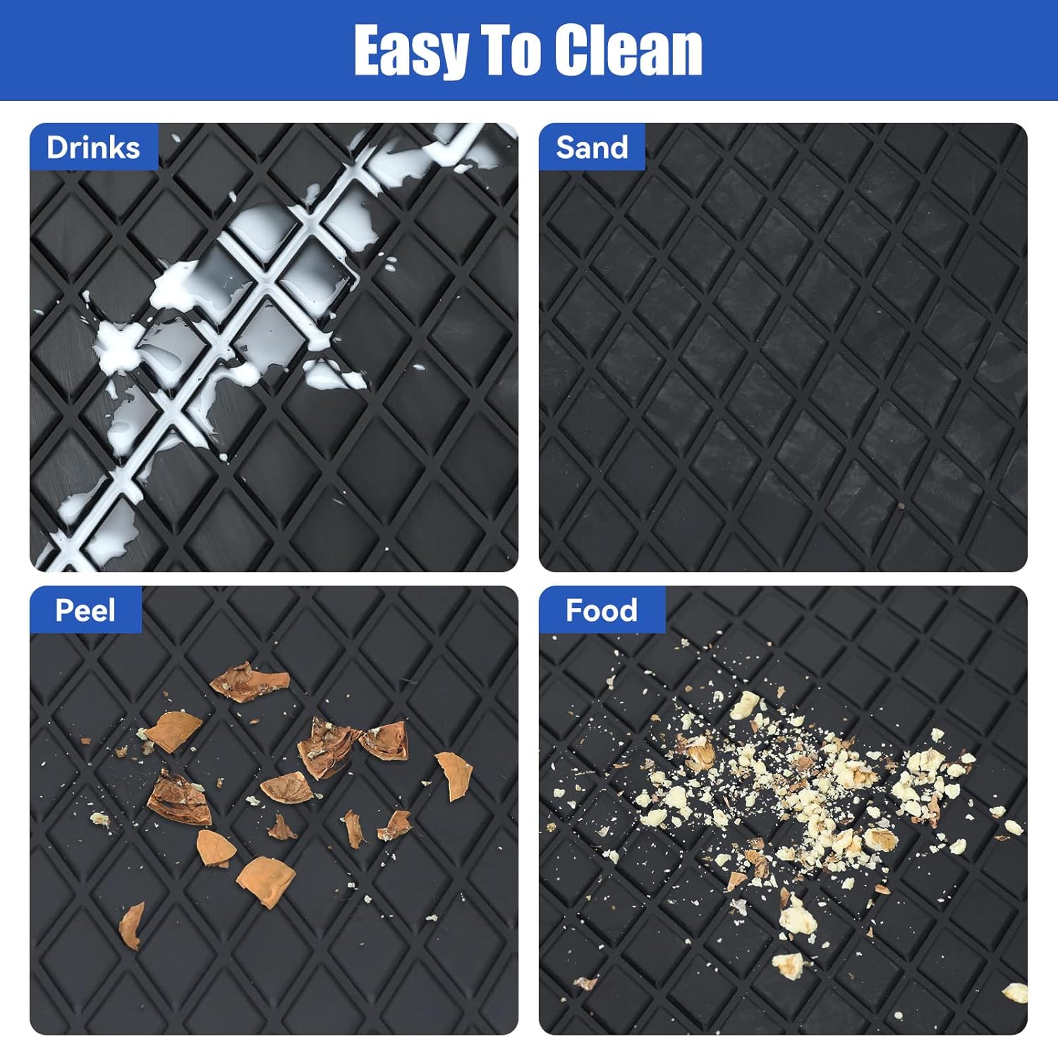 Golf Cart Floor Mat for iCon i20 i40 Golf Cart Full Coverage Floor Mat Liner  Natual Rubber Nonslip Easy to Clean