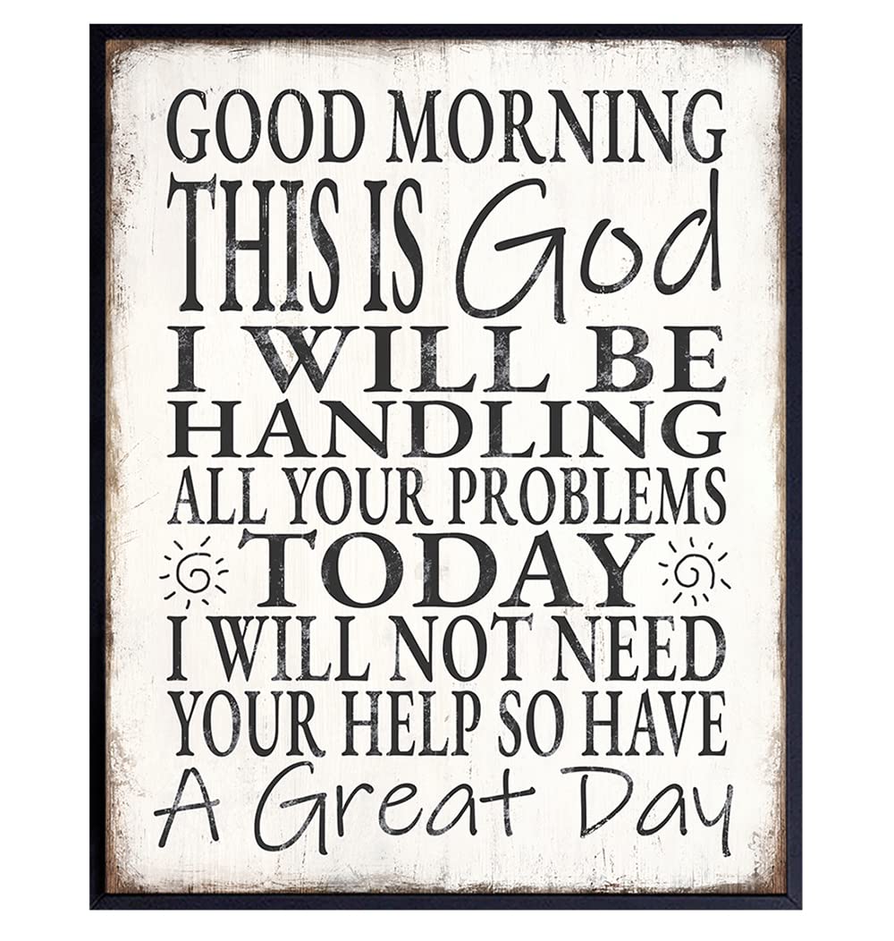 Yellowbird Art & Design Christian Wall Art – God Wall Decor – Religious Gifts for Men Man – Catholic Gift – Inspirational Wall Decor Poster –