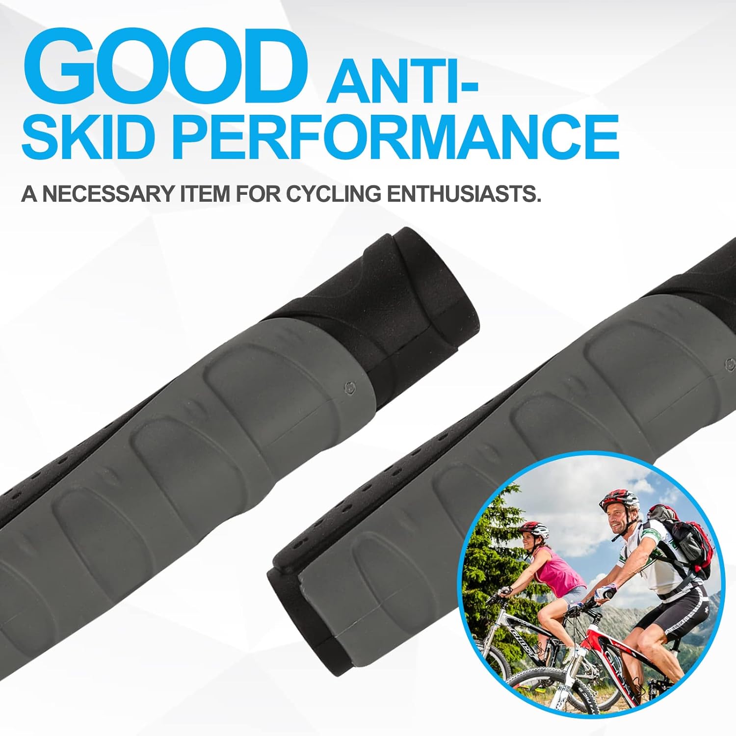 1 par de empuñaduras de bicicleta, agarres de goma antideslizantes para manija de bicicleta, empuñaduras ergonómicas de manillar de bicicleta,