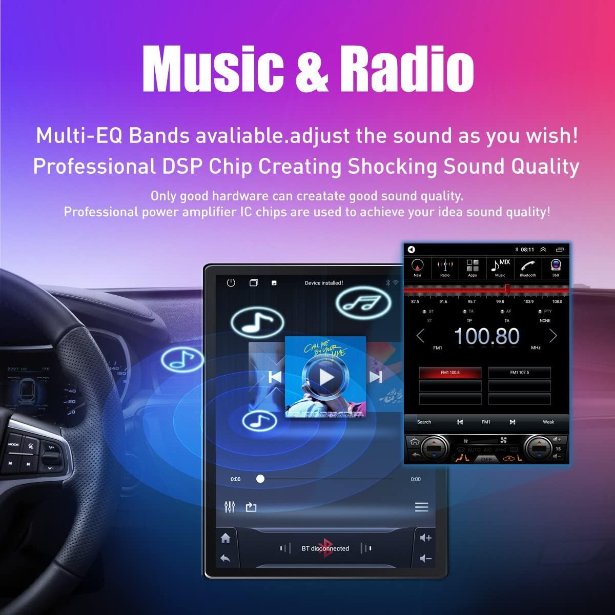 KUNFINE Tesla Style 10.4 pulgadas Android 11 Autoradio navegación coche estéreo reproductor multimedia GPS Radio IPS pantalla táctil forlexus is250
