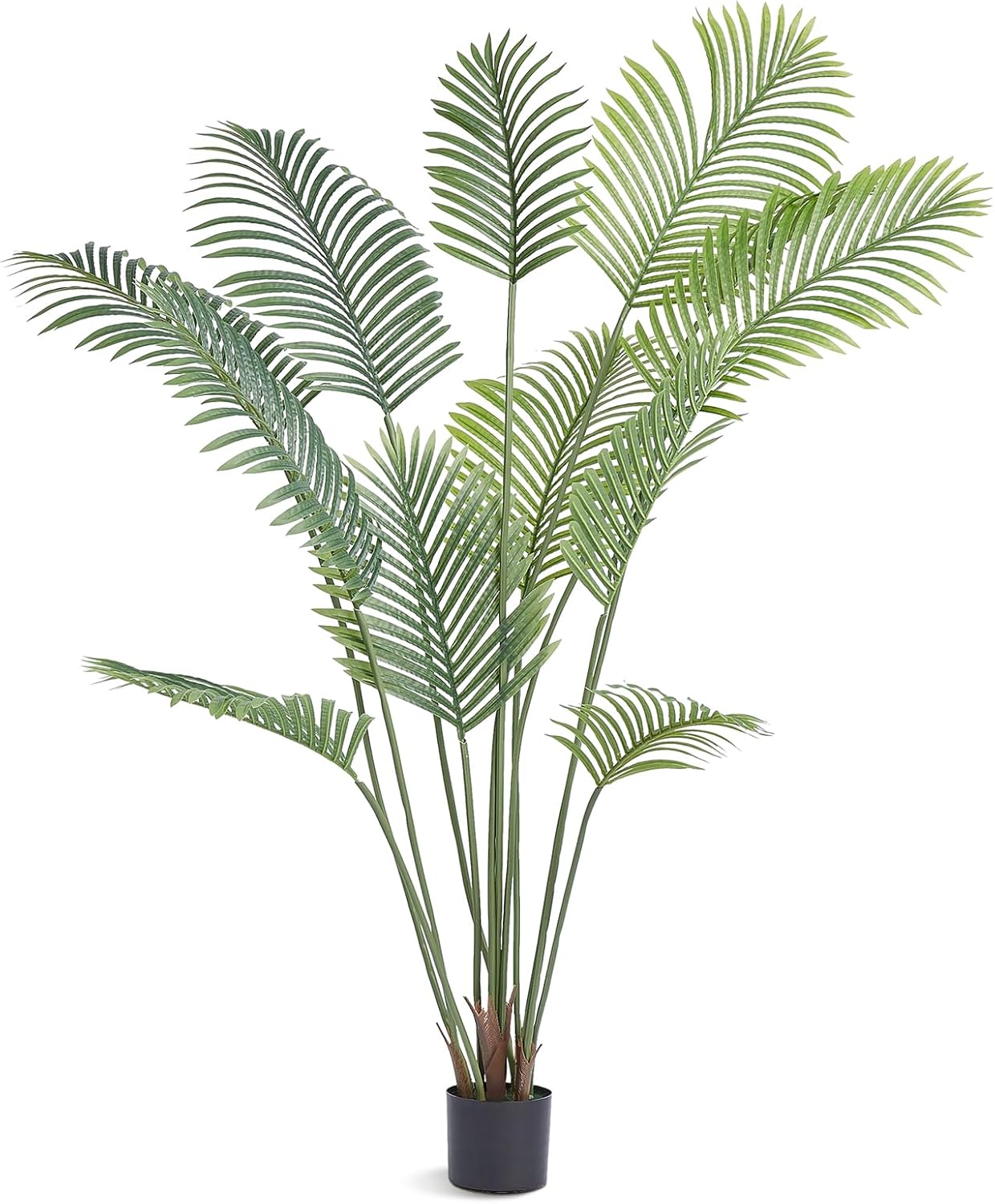 VEVOR Palmera artificial, planta sintética de 6 pies de alto, material de polietileno seguro y protección de inclinación anti-punta, planta de bajo