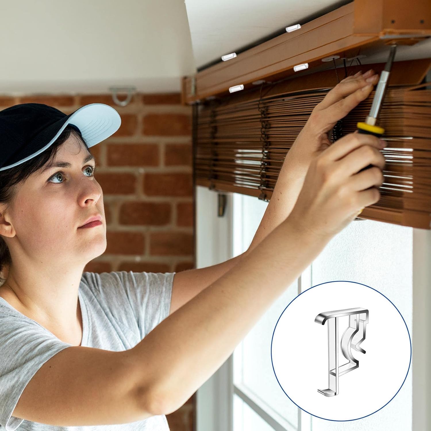 12 clips transparentes para cenefa de 2 pulgadas, clips ocultos para persianas horizontales de repuesto, clips ocultos de plástico para madera o