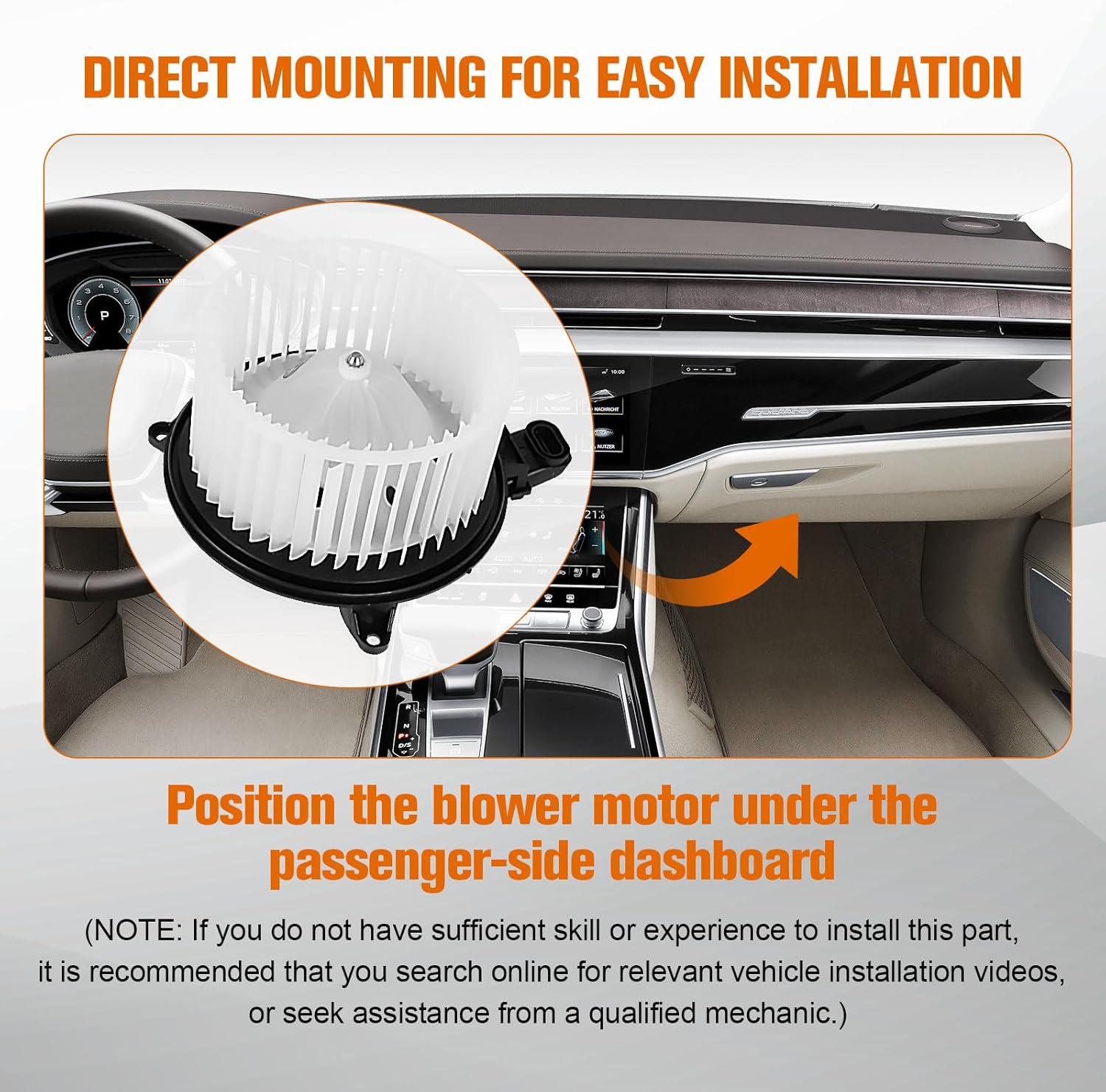 Conjunto de motor del ventilador de calefacción, accionamiento a la izquierda para Ford F-150 2009-2014, Expedition 2009-2017 y Lincoln Navigator,