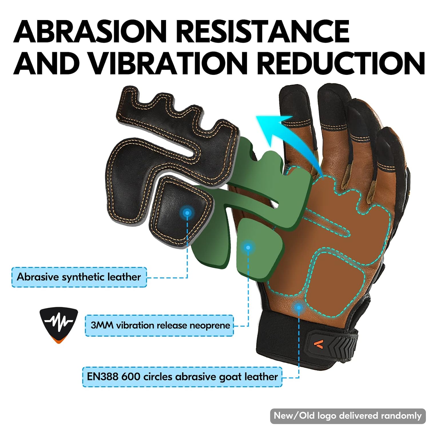 Vgo GA8954FW) – Guantes mecánicos resistentes al agua para invierno, 1 par 2 pares, 4  o superior, resistente al agua, alta destreza, guante de