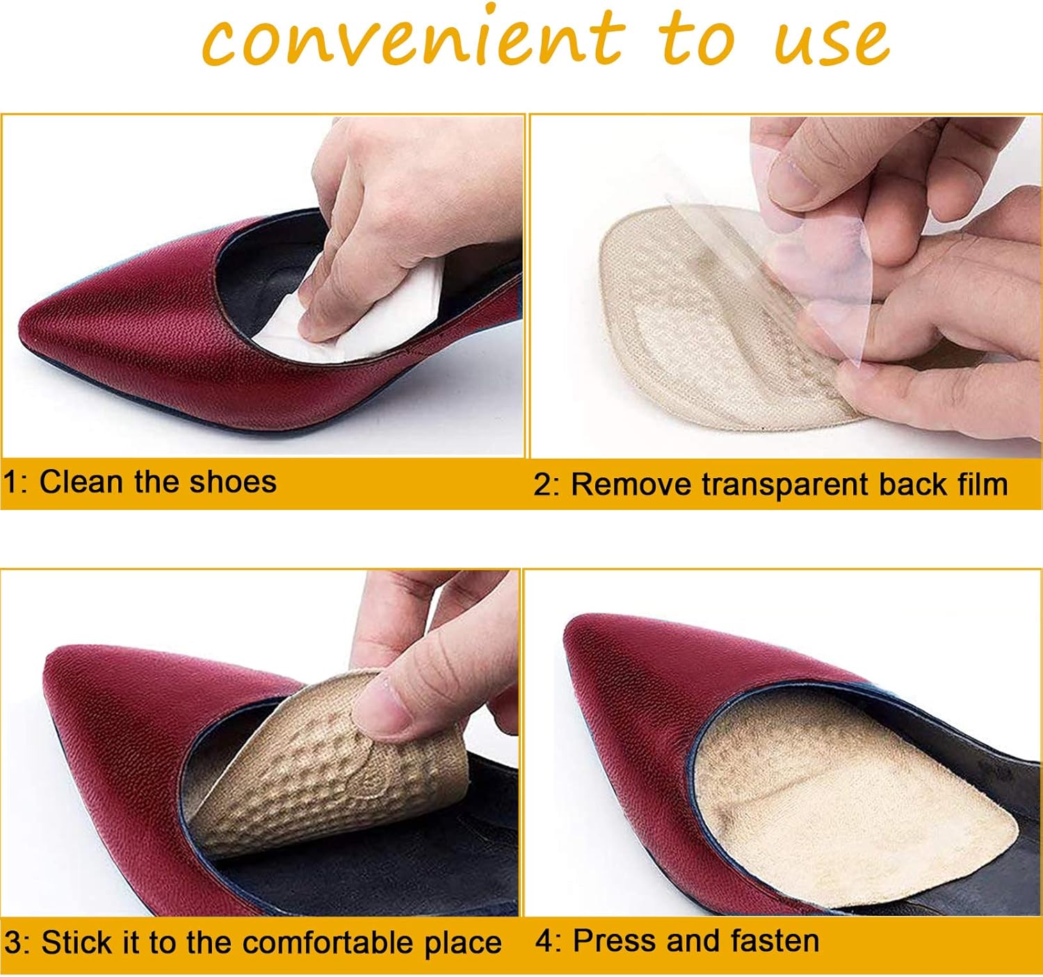 8 pares de almohadillas metatarsianas de bola de pies, almohadillas de gel para pies de bolas de gel Mortons Neuroma Callus alivio del dolor de