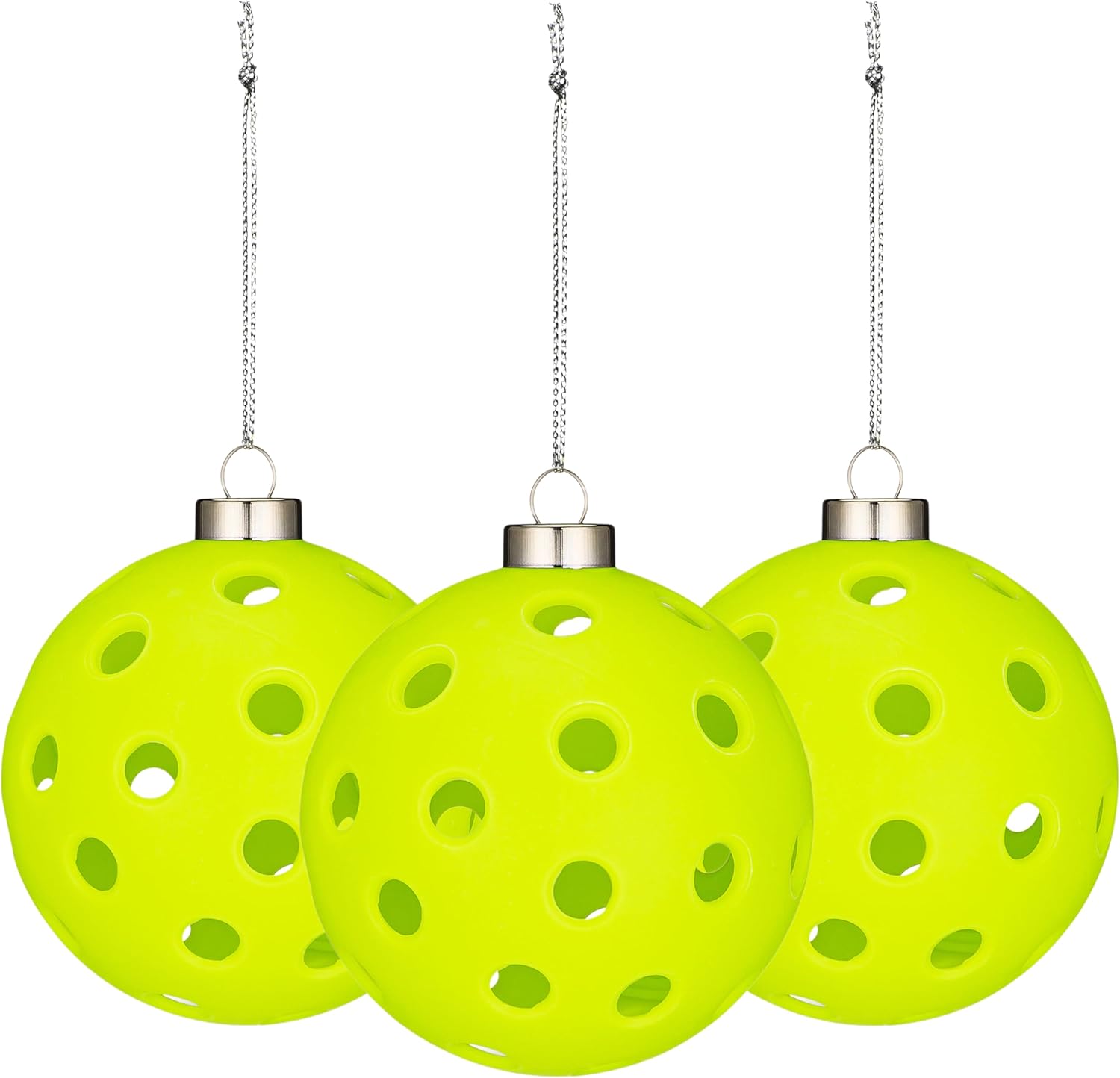 TILTECH Adorno de pickleball, adorno de Navidad de pickleball de tamaño real para árbol de Navidad, divertido regalo de pickleball, decoraciones de