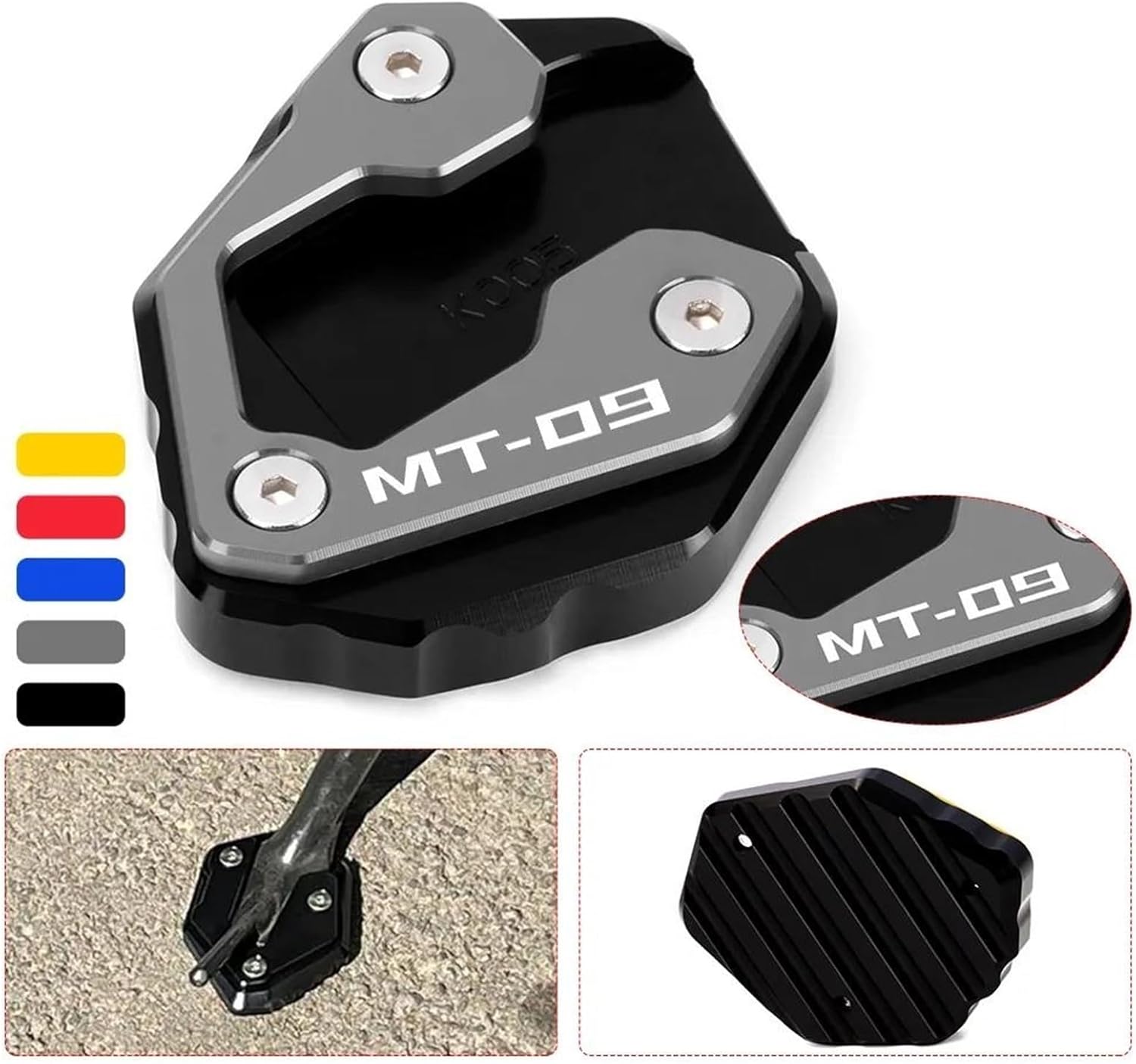 for YAMAHA MT-09 MT 09 MT09 Tracer9 GT 2021 XSR900 2022 Motorcycle Kickstand Foot Side Stand Extension Pad Support Plate Enlarge (Size