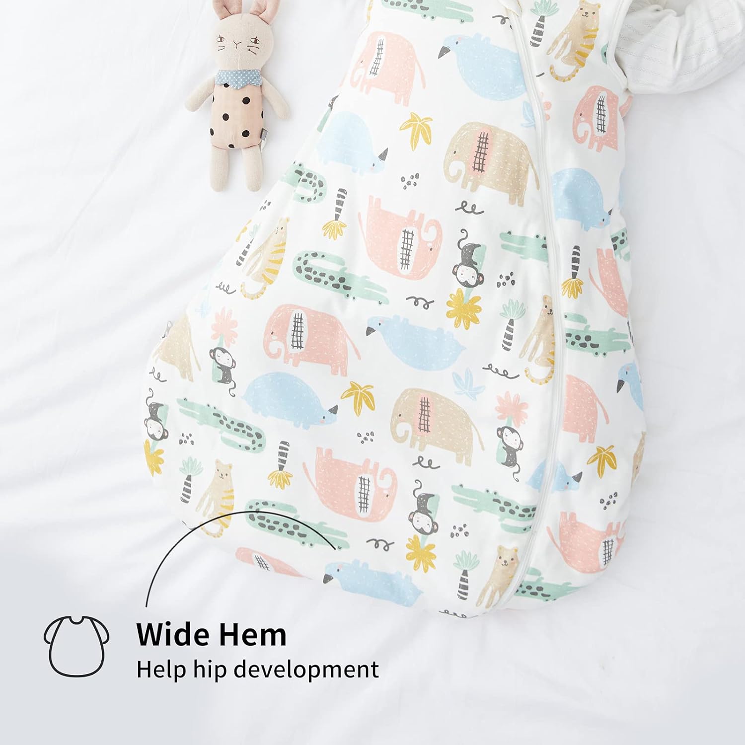 Duomiaomiao Saco de dormir para bebé de 0 a 9 meses, 100% algodón, 2.5 TOG, manta de invierno para bebé, cálido acolchado cómodo saco de dormir para