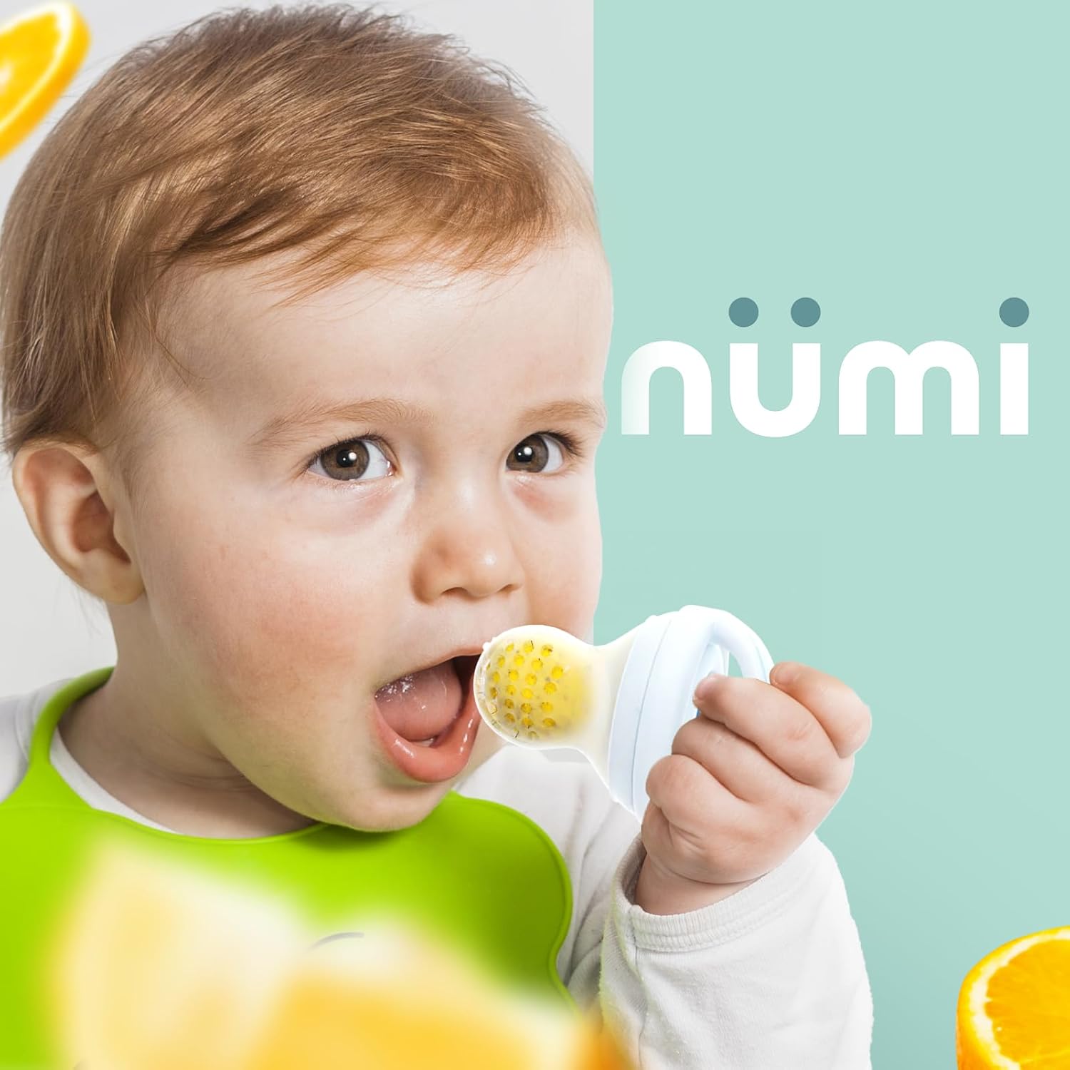 Nümi – Comedero para chupones para bebé, herramienta de dentición segura y conveniente para dispensar alimentos, mordedera de silicona sin BPA con