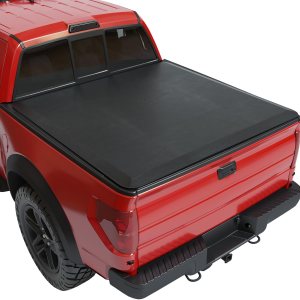 Cubierta Tonneau para caja de camioneta plegable cuádruple compatible con Ford F-150 2015-2023, cuatro fundas plegables para Ford F150 2015 2016 Cubierta Tonneau para caja de camioneta plegable cuádruple compatible con Ford F-150 2015-2023, cuatro fundas plegables para Ford F150 2015 2016