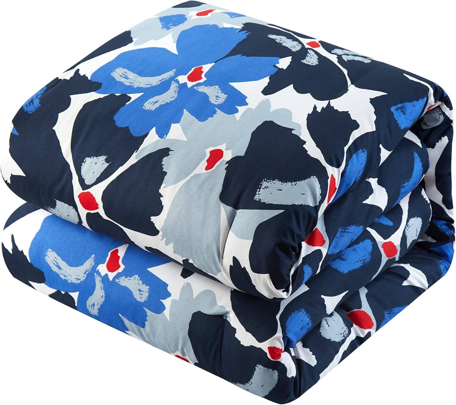 Chic Home Malea – Juego de edredón y edredón de 12 piezas con estampado floral contemporáneo en una bolsa, juego de sábanas y fundas de almohada