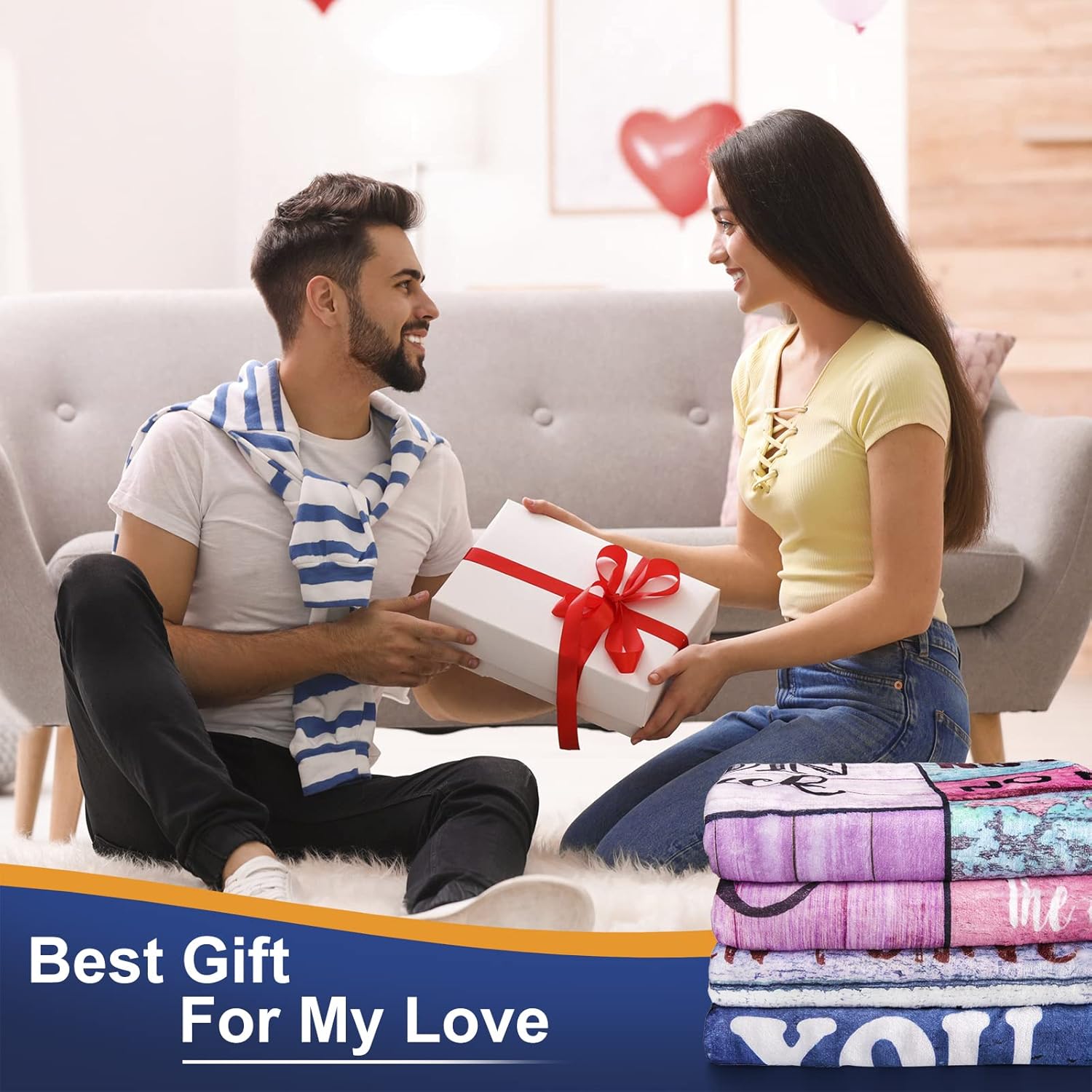 Aimego Regalos para marido, manta de forro polar, regalos de cumpleaños para hombres, regalos románticos de aniversario para él, regalos para marido