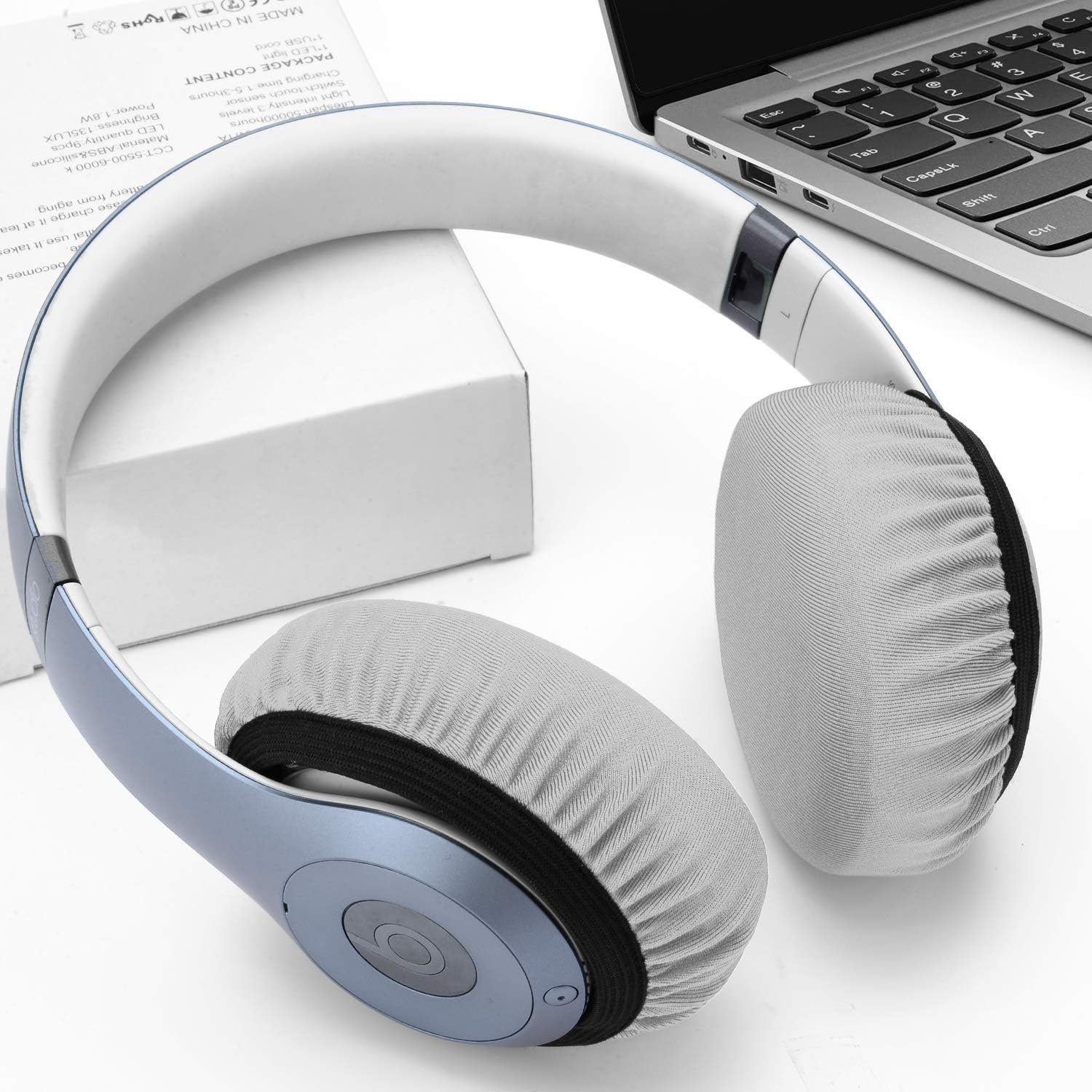 Almohadillas protectoras de tela flexible con licra elástica y lavable para Beats Studio 32 Bose QC35 25 15 y otros auriculares con almohadillas de