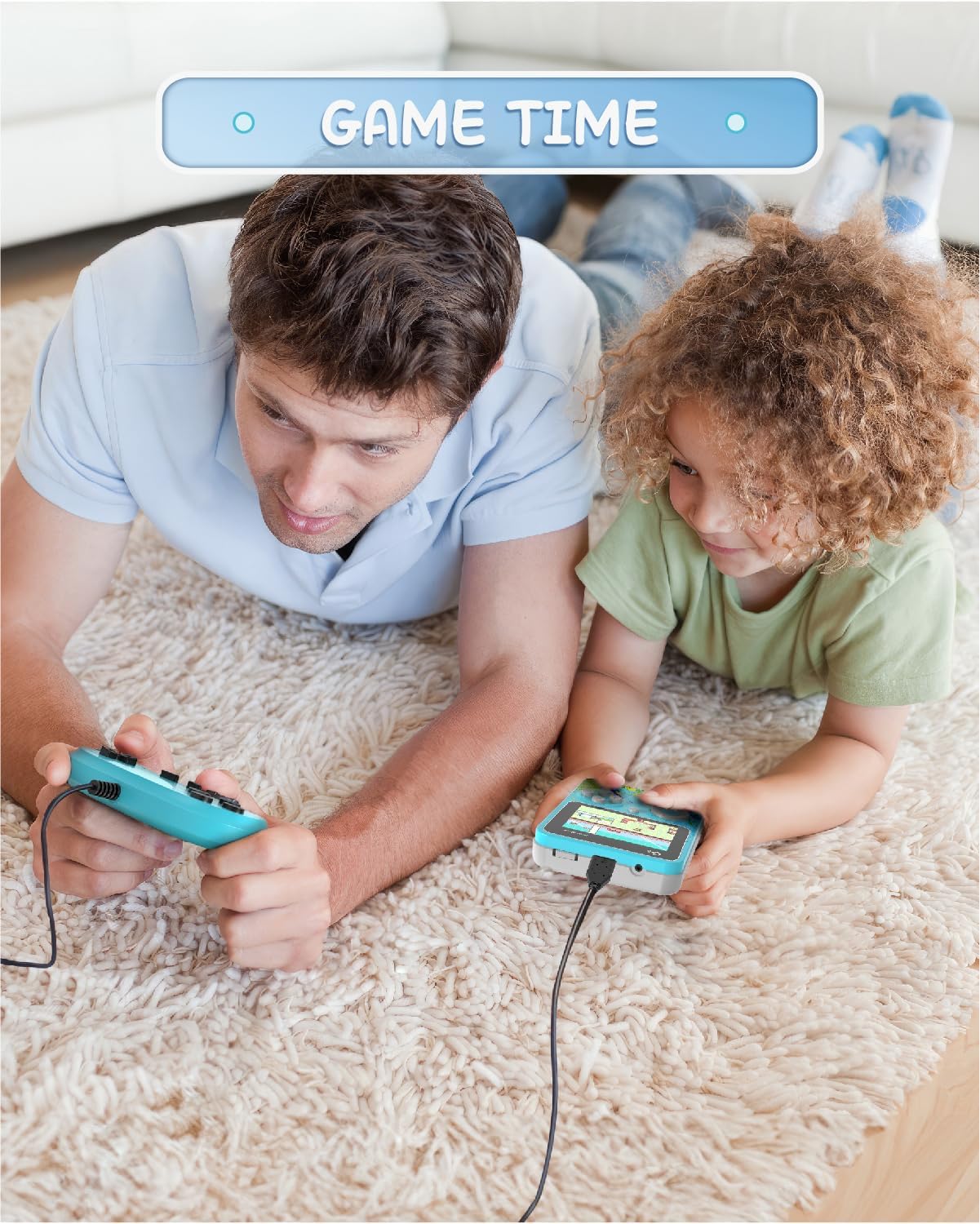 Consola de juegos portátil G5 consola de videojuegos retro con cientos de videojuegos clásicos precargados, compatible con 2 jugadores y conexión de