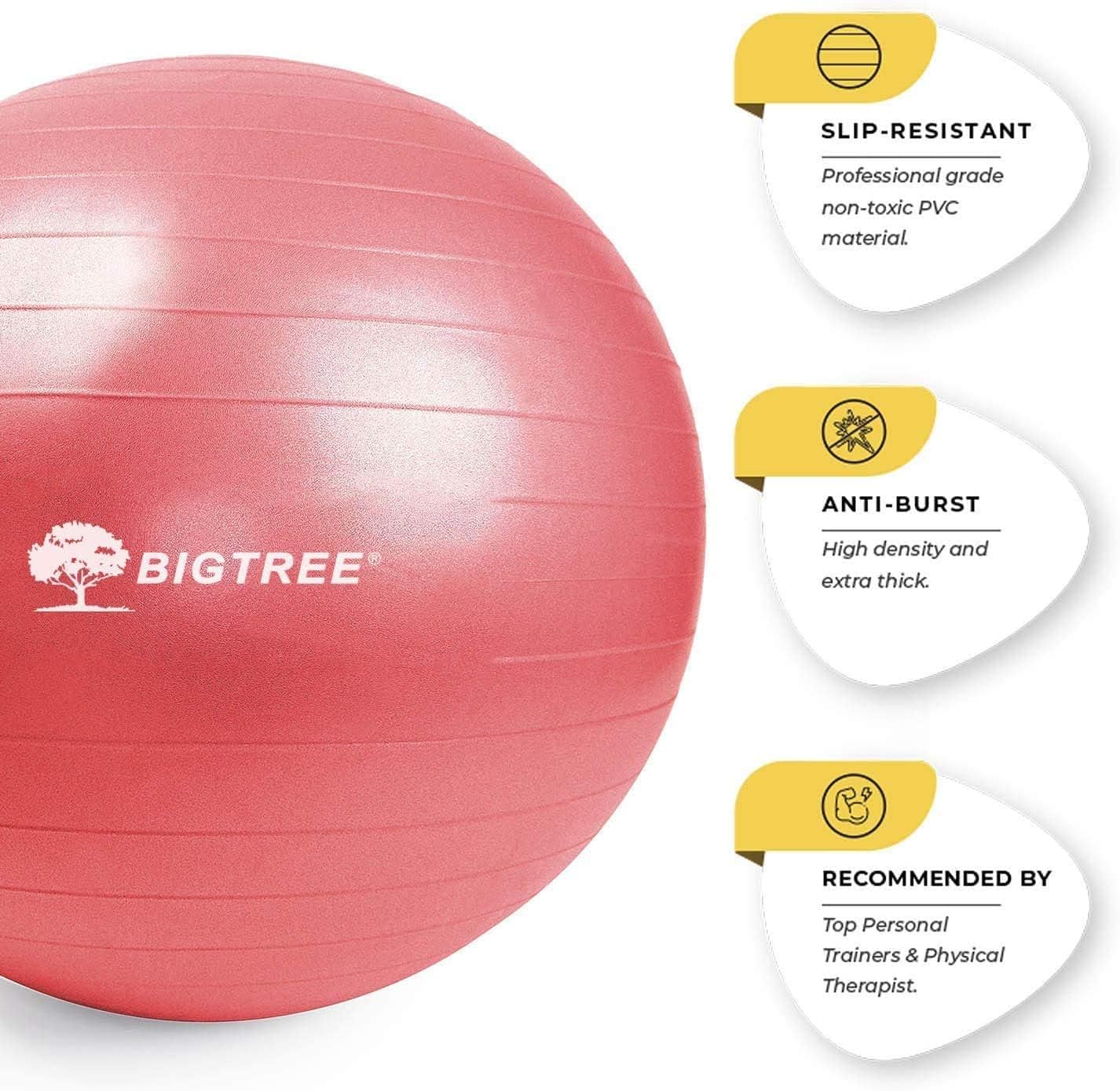 Pelota de ejercicio, pelota de yoga, equilibrio de pilates, antiestallido, con bomba de estabilidad, pelota de fitness, silla de parto para