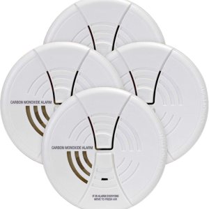 FIRST ALERT CO250B Family Gard Basics – Alarma de monóxido de carbono, paquete de 4 unidades  Detector de monóxido de carbono a pilas, color blanco FIRST ALERT CO250B Family Gard Basics – Alarma de monóxido de carbono, paquete de 4 unidades  Detector de monóxido de carbono a pilas, color blanco