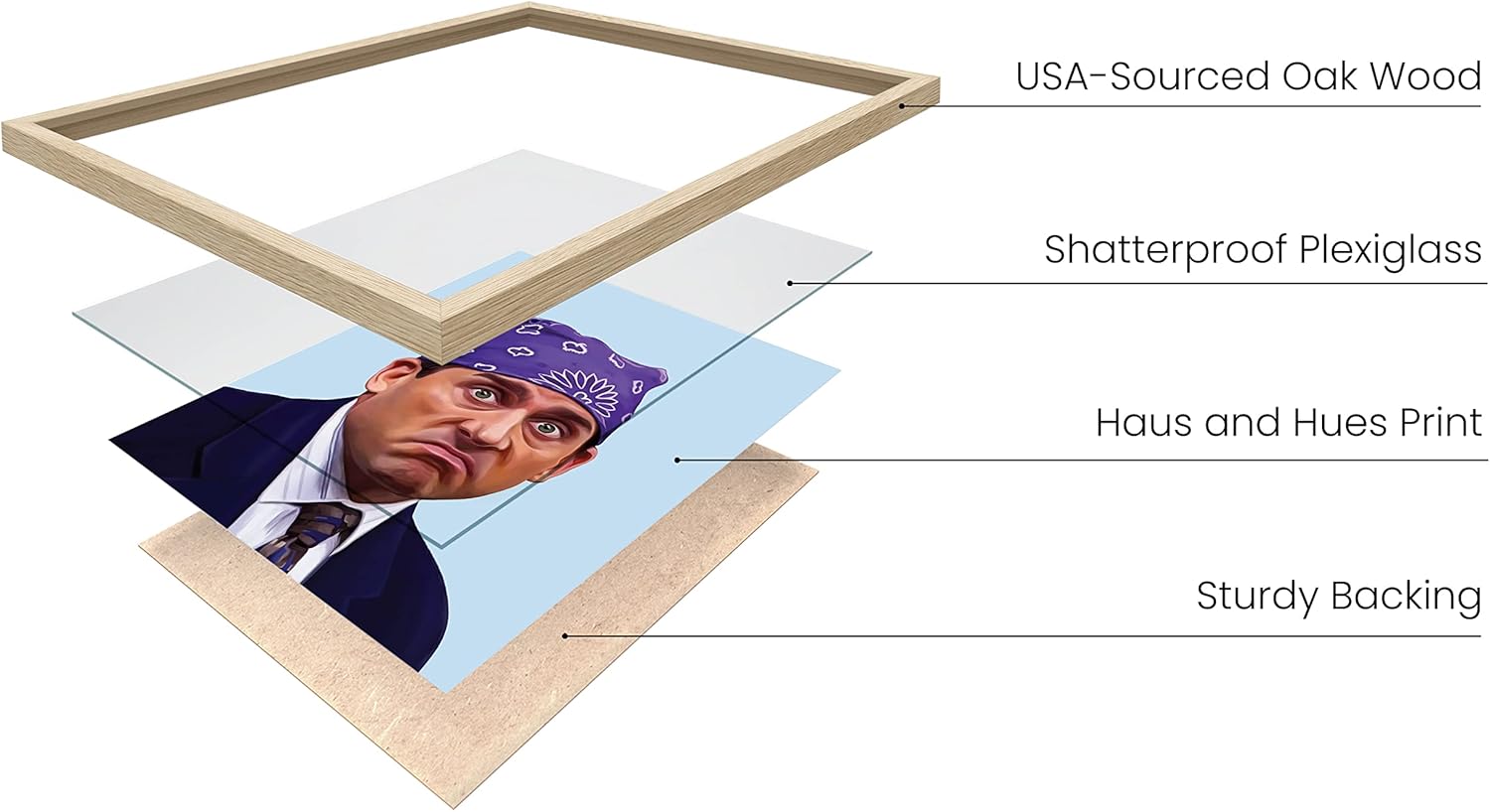HAUS AND HUES Póster enmarcado de Michael Scott, regalos del programa de televisión de la oficina, meme enmarcado de Michael Scott, decoración de la