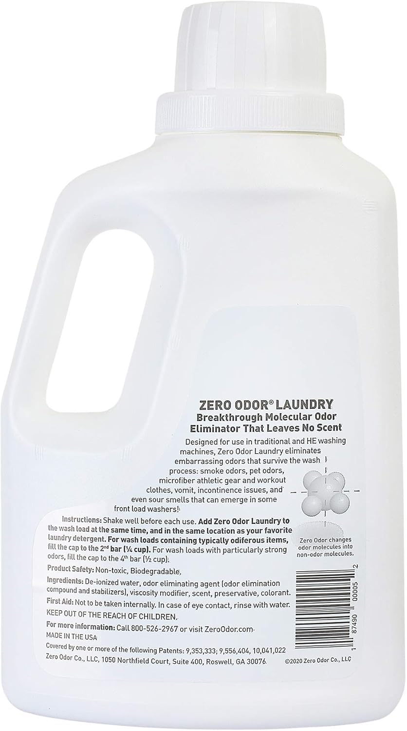 Zero Odor – Paquete de eliminador de olores y desodorante para ropa de cama de mascotas y ropa de entrenamiento sudorosa – (16 y 64 onzas)