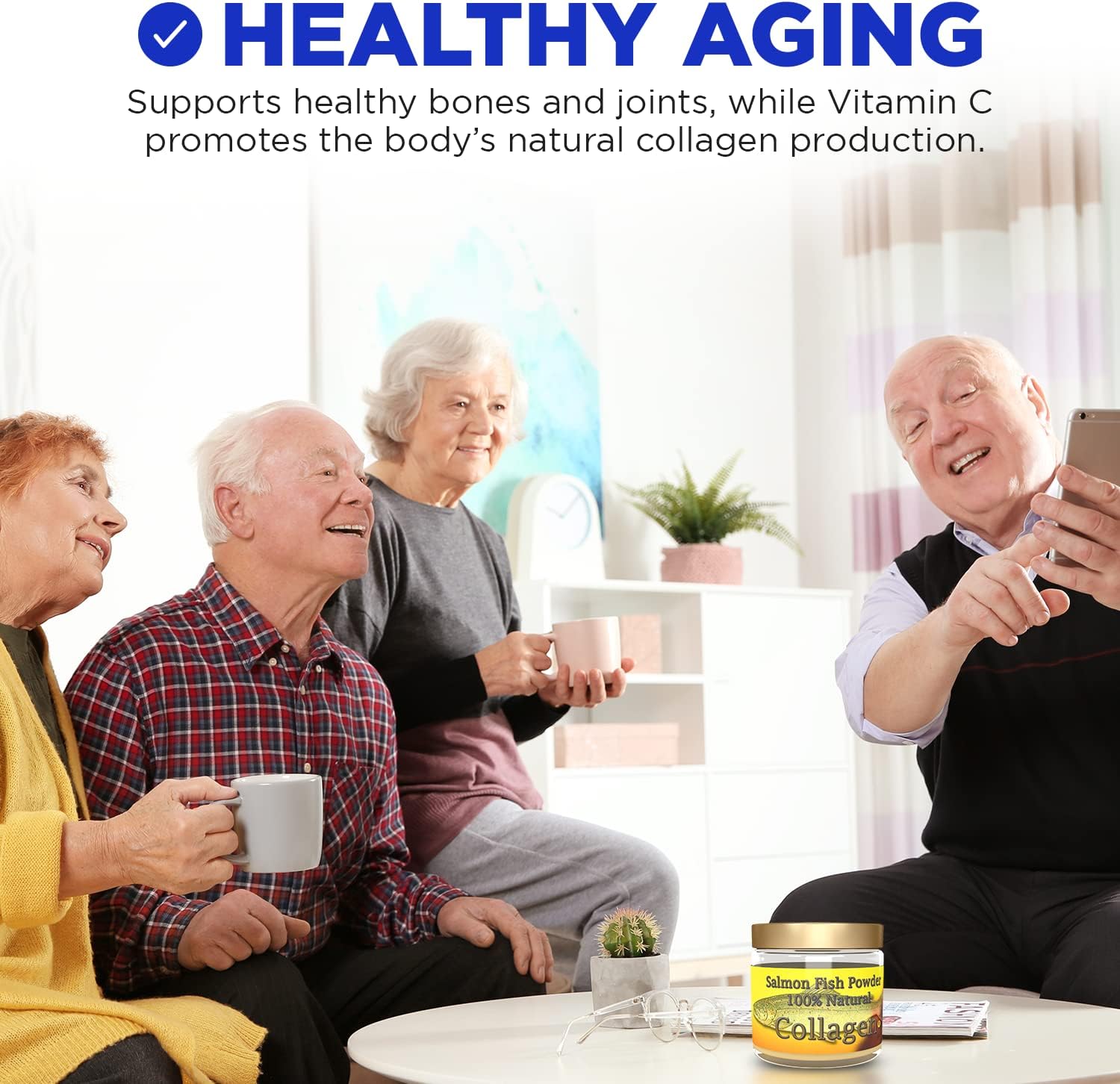 Colágeno Marino SALCOLL COLLAGEN, colágeno de salmón para dolor en las articulaciones, artritis reumatoide, osteoporosis ayuda a la regeneración de