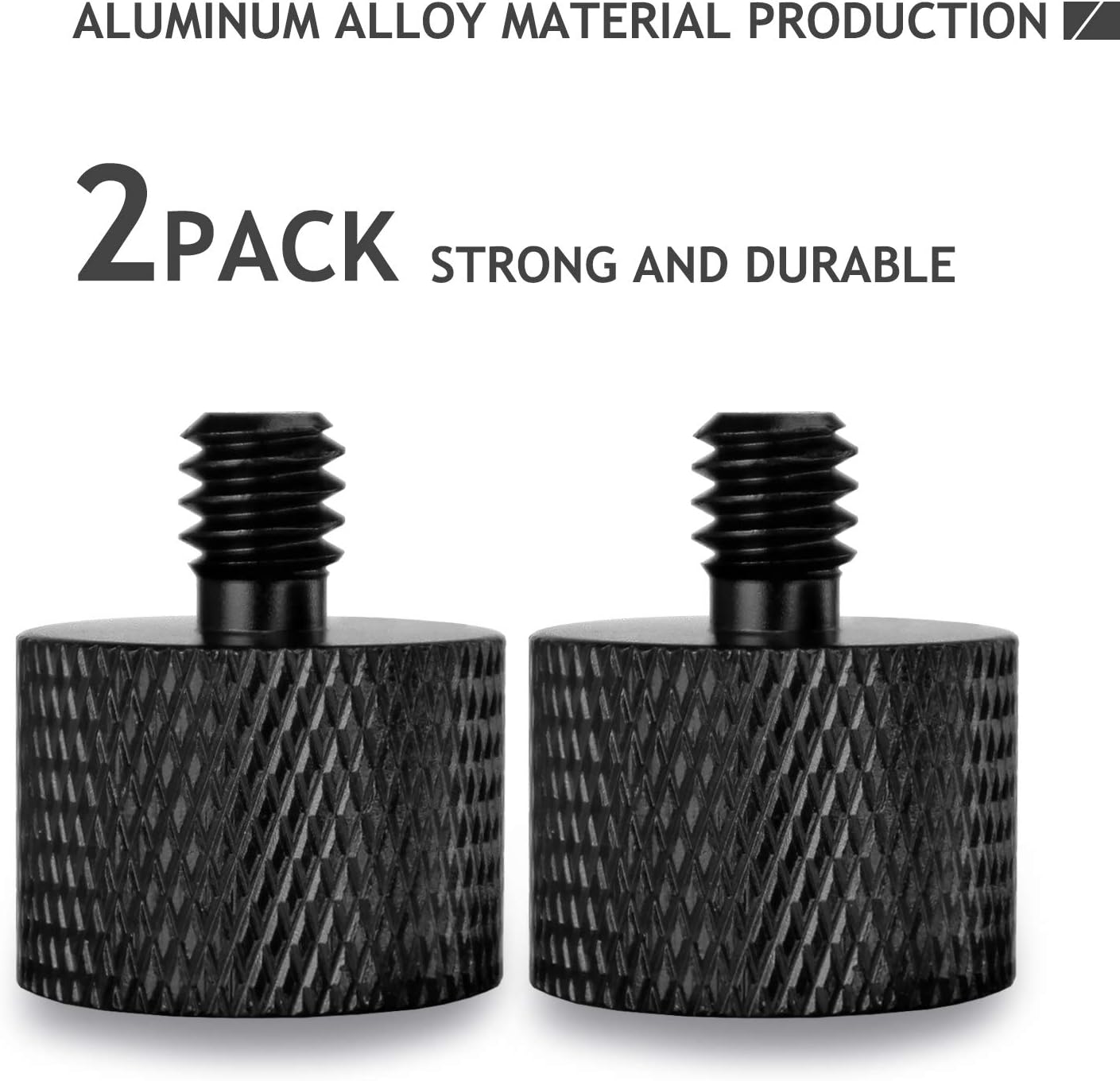 Frgyee Adaptador de tornillo de micrófono, adaptador de rosca hembra de 58 pulgadas a macho de 14 pulgadas para soporte de micrófono, monitor de