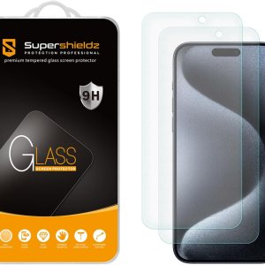 Supershieldz Paquete de 2 protectores de pantalla antirreflejos (mate) diseñado para iPhone 15 Pro Max (6.7 pulgadas), vidrio templado, antihuellas, Supershieldz Paquete de 2 protectores de pantalla antirreflejos (mate) diseñado para iPhone 15 Pro Max (6.7 pulgadas), vidrio templado, antihuellas,