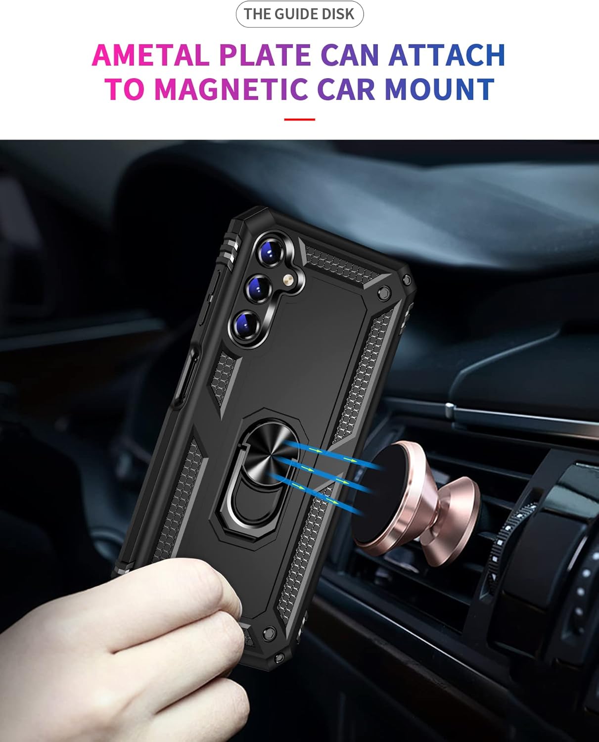 Anvzle Funda para Samsung Galaxy A14 5G  A14 4G con protector de pantalla, funda para Galaxy A14 de doble capa protectora resistente para teléfono