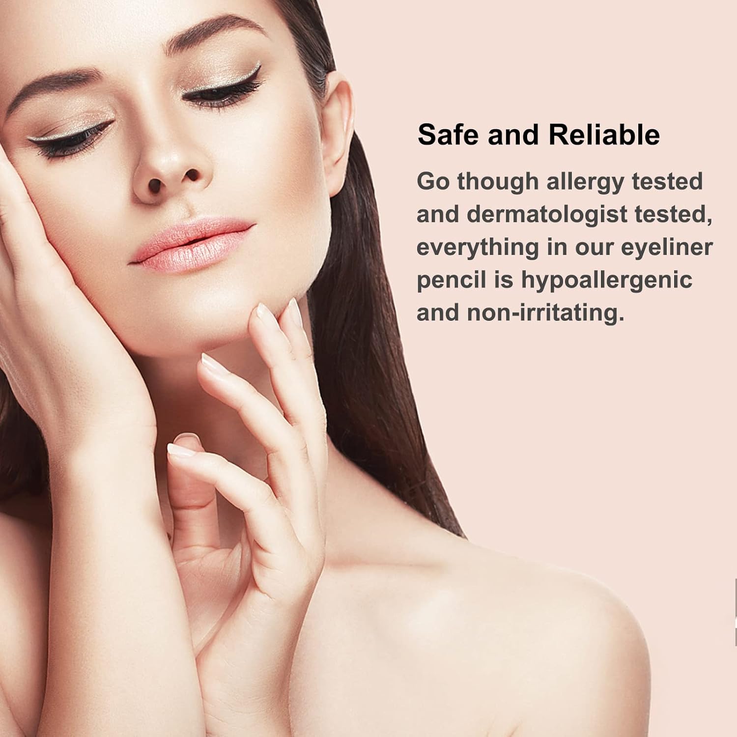 Boobeen Lápiz delineador de ojos, gel delineador de ojos negro, fórmula de secado rápido, delineador de ojos impermeable, a prueba de manchas,