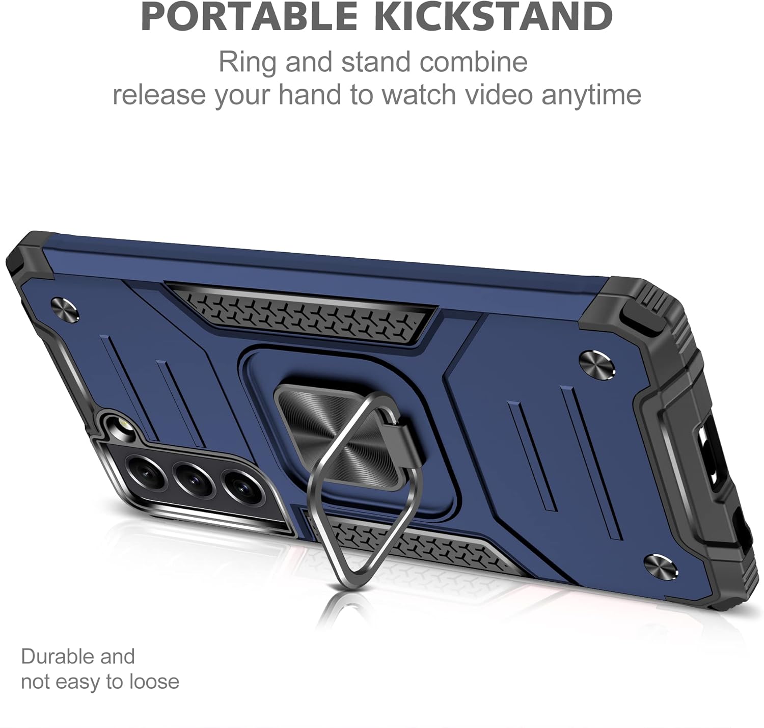 AYMECL Funda para Samsung Galaxy S22, Galaxy S22 con 2 unidades de protección de pantalla de TPU flexible autorreparable, grado militar, doble a