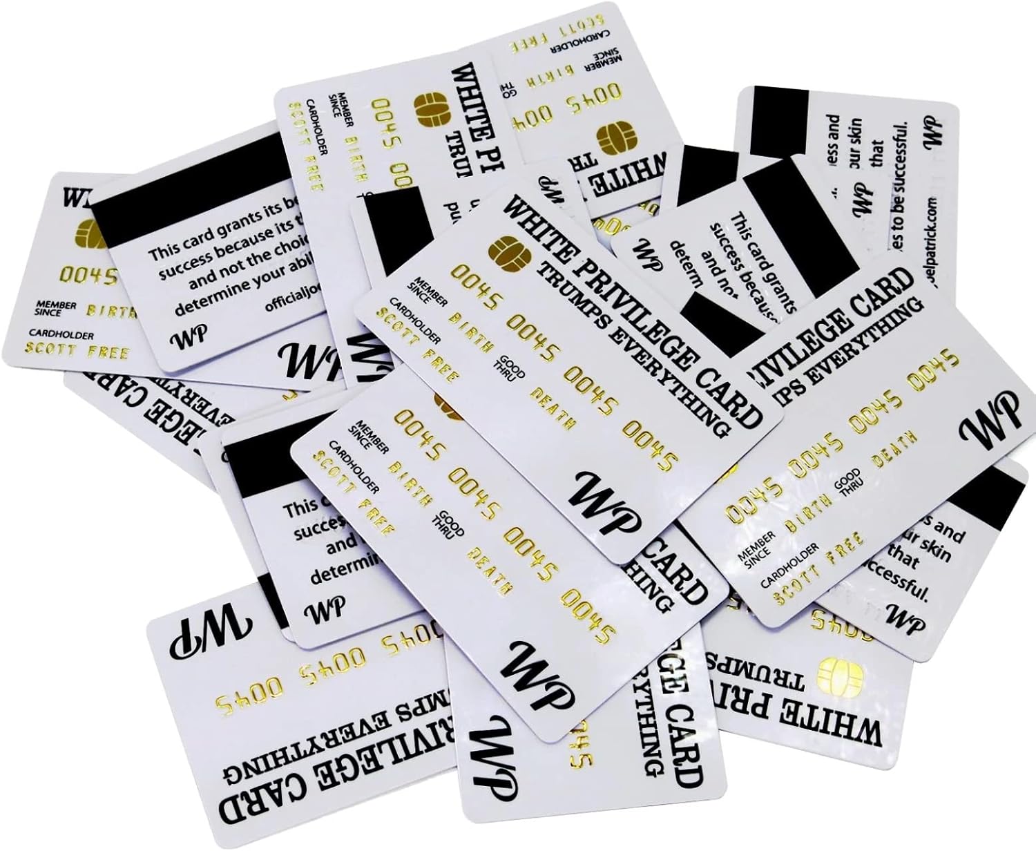 Tarjetas de crédito falsas tarjetas de visita blancas de PVC 3D, regalos de cumpleaños para hombres y mujeres, tarjeta de regalo divertida para