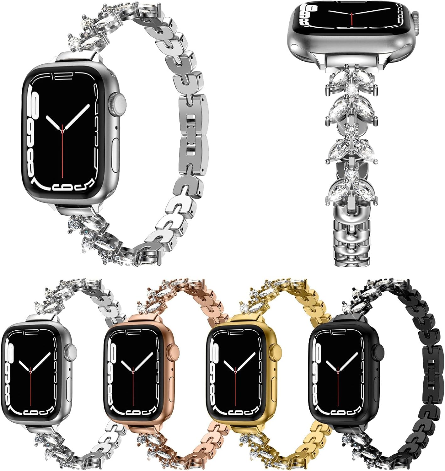 Compatible con Apple Watch Band de 1.496 in 1.575 in 1.614 in 1.654 in 1.732 in 1.772 in 1.929 in iWatch SE Series 9 8 7 6 5 4 3 2 1 Ultra, pulsera