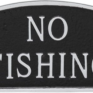 Placa de metal fundido sin arco de pesca – Pared o césped – Señal de advertencia de no pesca – Resistente a los rayos UV – Aluminio con Placa de metal fundido sin arco de pesca – Pared o césped – Señal de advertencia de no pesca – Resistente a los rayos UV – Aluminio con
