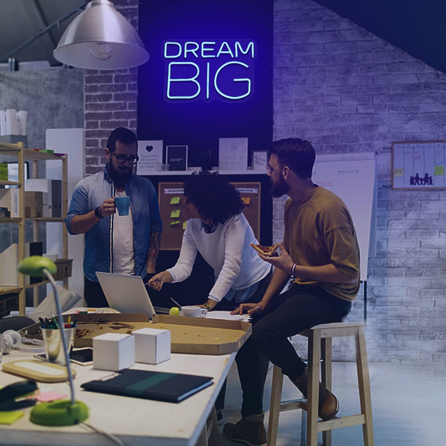 JFLLamp Dream Big – Letreros de neón para decoración de pared, luces LED para dormitorio, adecuados para hombre, cueva, cerveza, bar, bar,