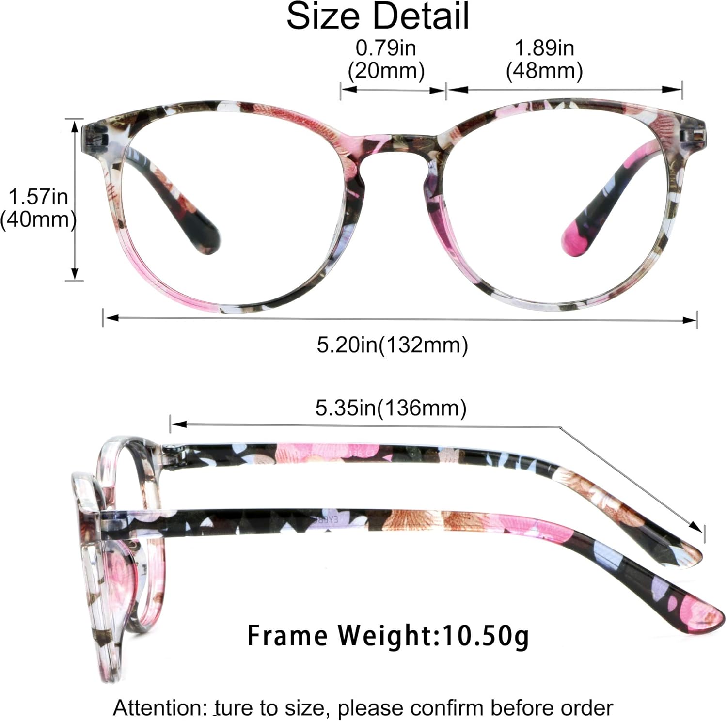 Lentes de lectura bifocales con bloqueo de luz azul, lector bifocal para mujer, marco ovalado con bisagra de resorte (+0.50+3.00 de aumento)