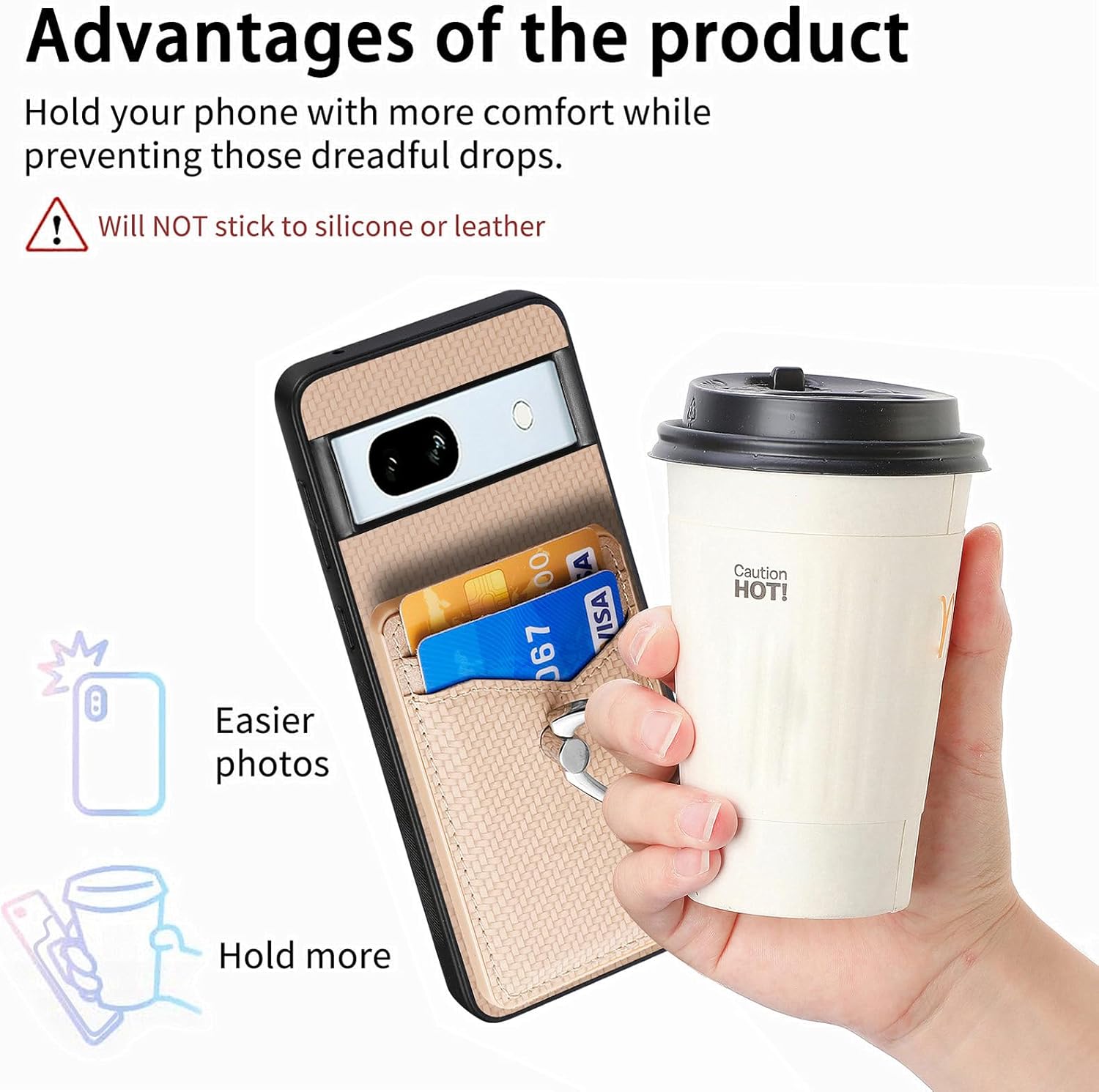 Asuwish Funda de teléfono para Google Pixel 7A 5G 2023 con protector de pantalla de vidrio templado y soporte de anillo delgado, soporte para