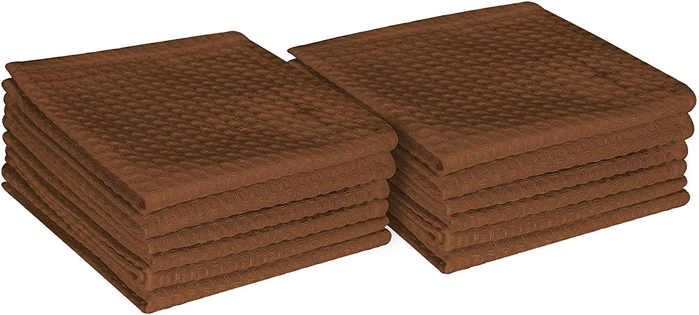 Paquete de 12 paños de cocina de algodón de 12 x 12 pulgadas, absorbentes, lavables, paños de limpieza de restaurantes, trapos para el hogar,