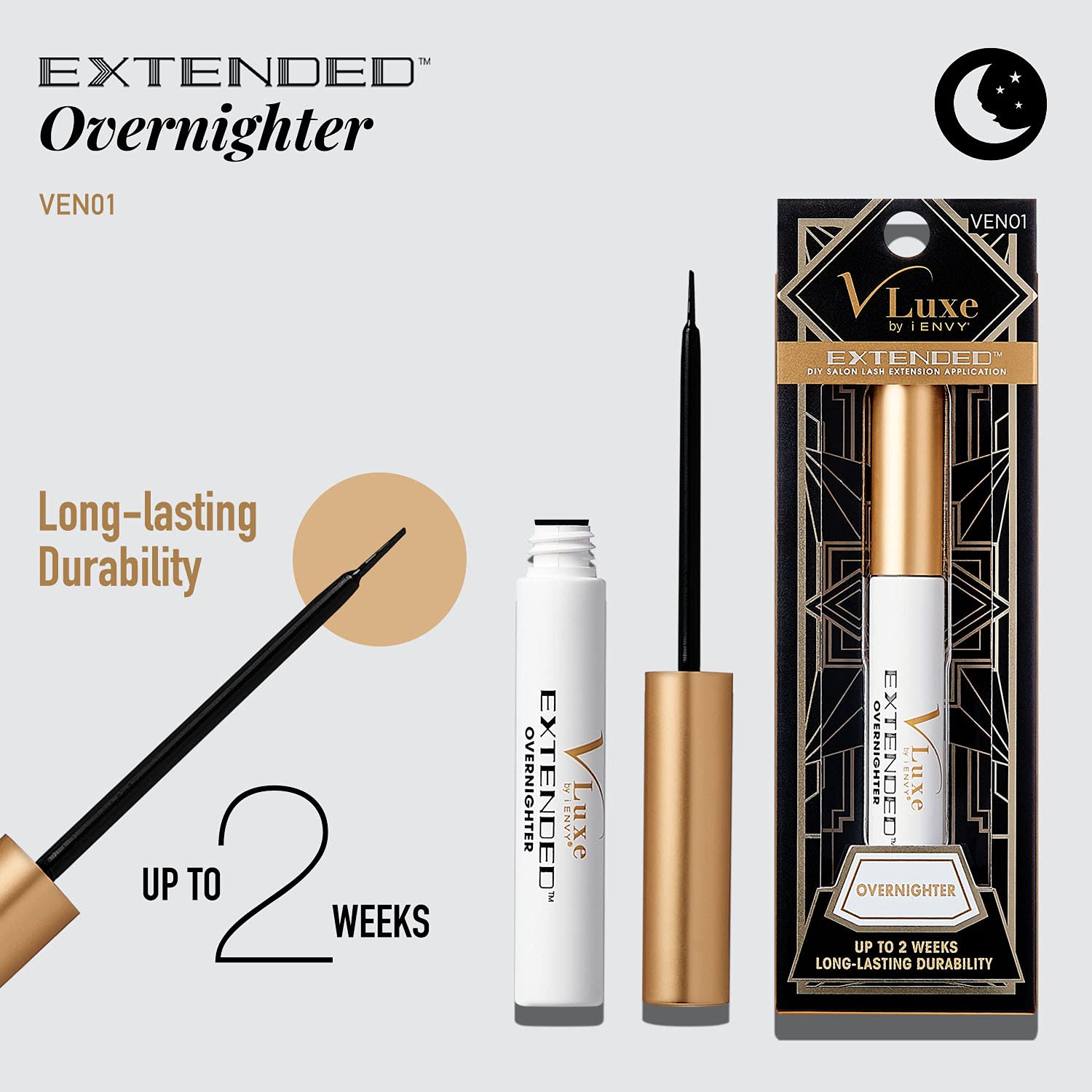 VLuxe by iEnvy Extended Collection Extensión de pestañas para uso diario, larga duración, infalible y libre de manchas